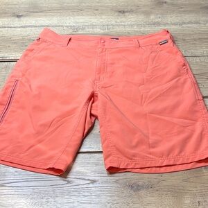 Men’s Simms Vibrant Coral Fishing Shorts Size 36